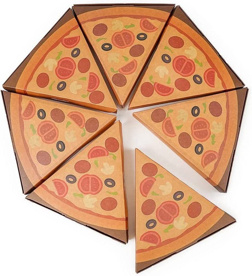 Luckytime Biodegradable triangle mini pizza box custom pizza slice box