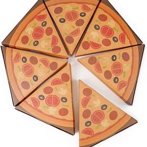 Luckytime Biodegradable triangle mini pizza box custom pizza slice box