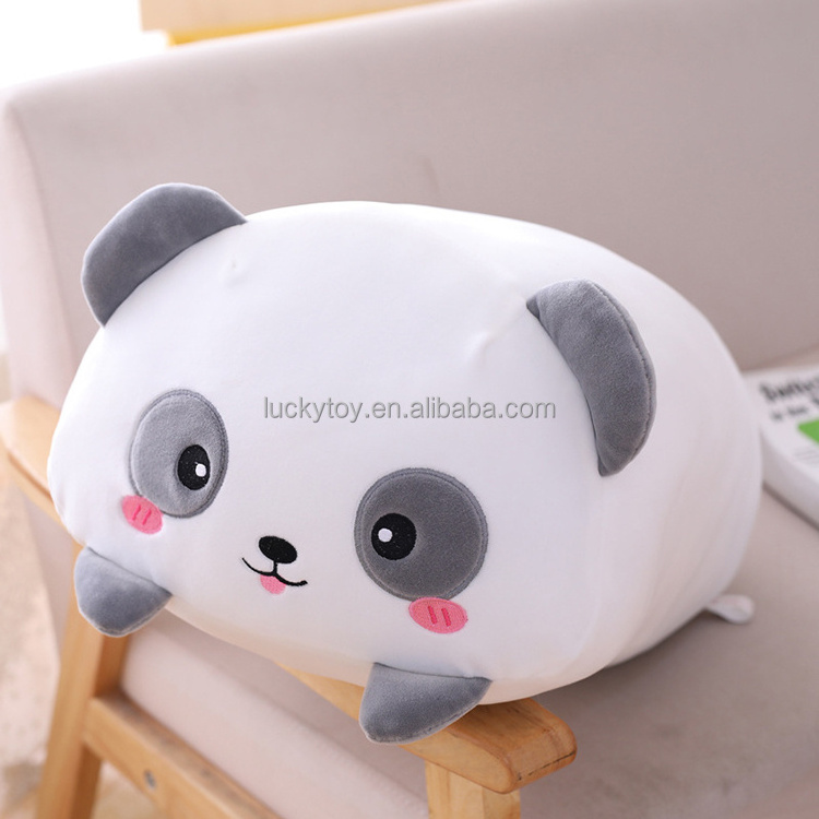 soft low moq custom stuffed plush animal making pig panda plush toy pillow manufacturer no minimum