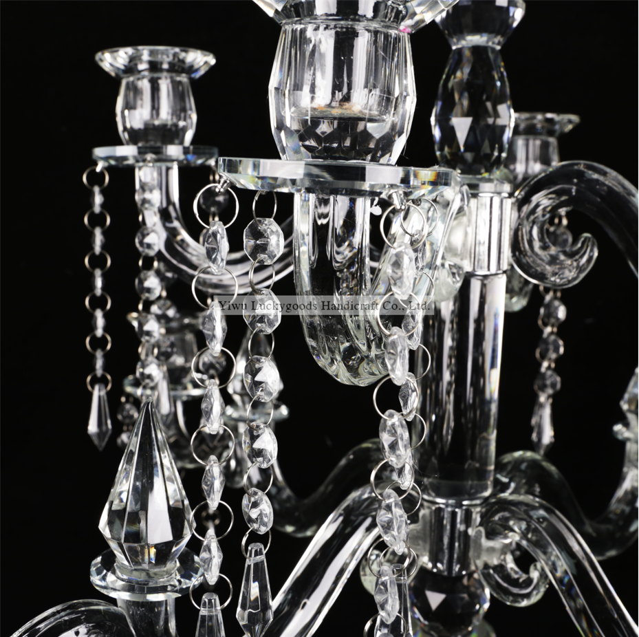 Wholesale glass tube candle holder Crystal Candelabra centerpieces wedding table centerpieces candelabra