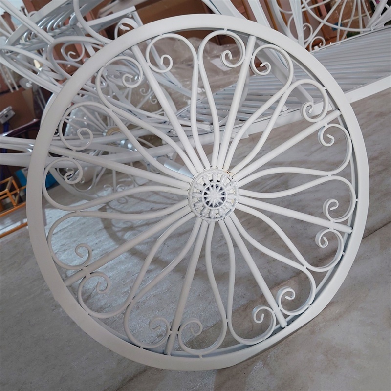 LDJ429 factory supply bulk large metal horse carriage pumpkin carriage for event decorations