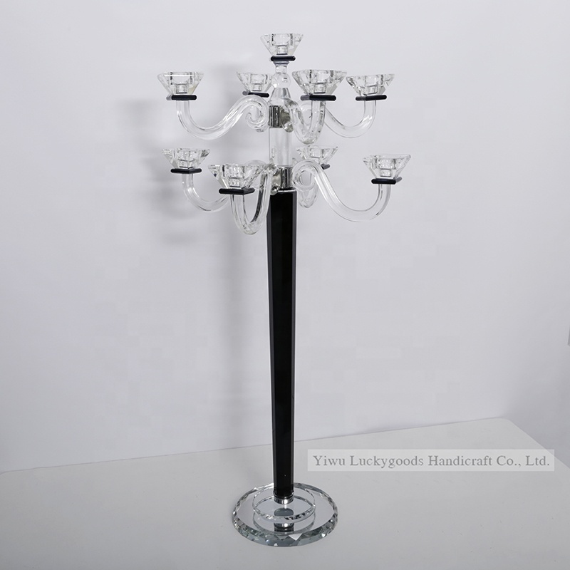 Wholesale glass tube candle holder Crystal Candelabra centerpieces wedding table centerpieces candelabra