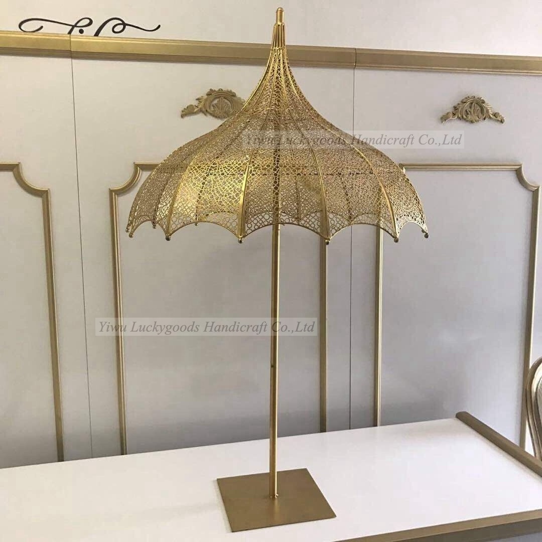 LDJ030 Luckygoods Factory Wholesale Metal Umbrella Decoration Wedding Centerpiece