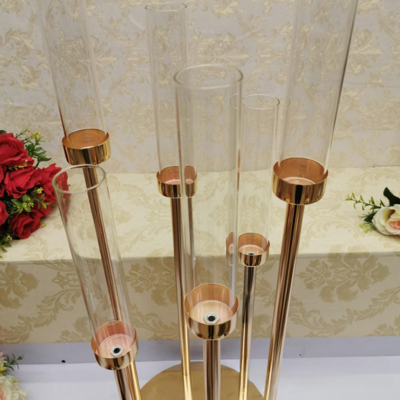 ZT210723-1 Round or Square Metal Cluster Candle Holder Candelabra Wedding Centerpieces