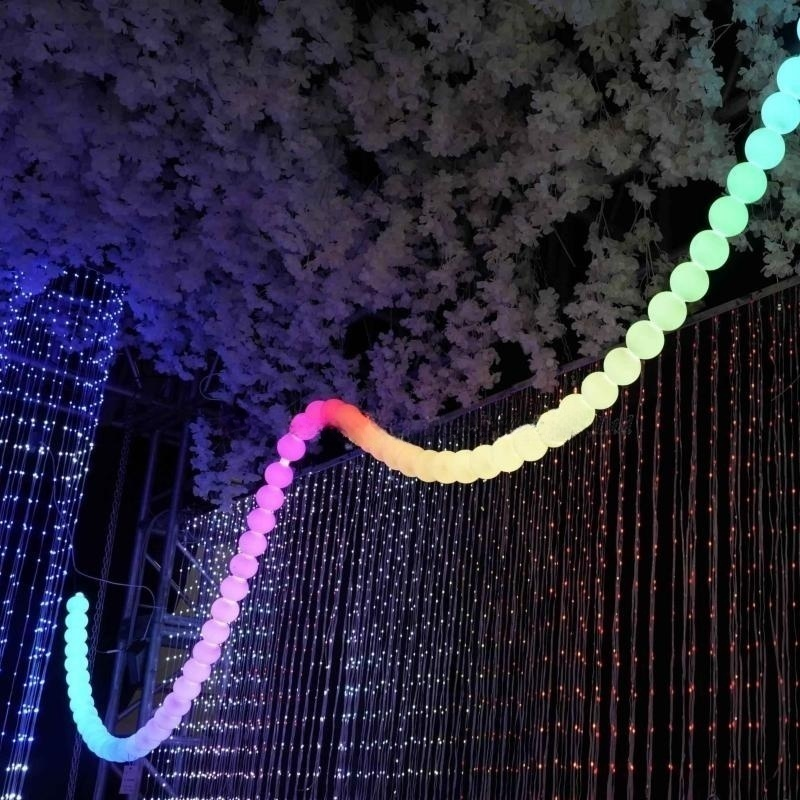 LT230221 New Arrival Beads Curtain Rose Crystal Beads Chandelier for Wedding Party Ceiling Centerpiece Decoration