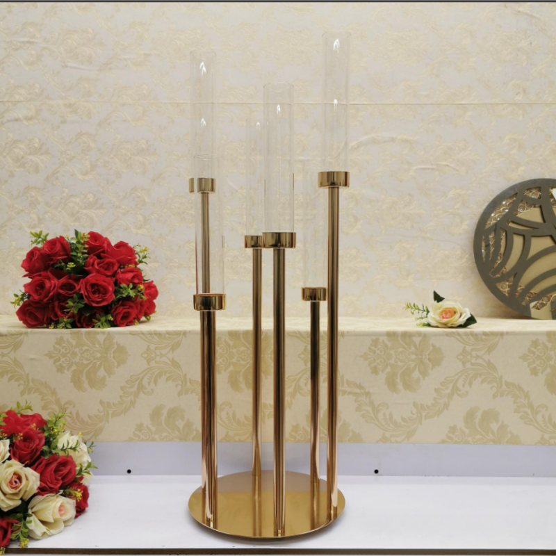 ZT210723-1 Round or Square Metal Cluster Candle Holder Candelabra Wedding Centerpieces