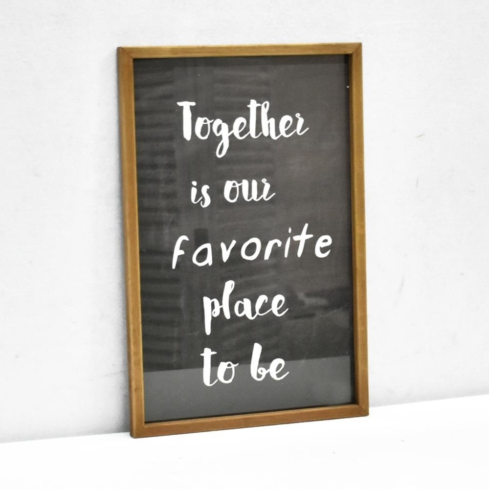 Wood Decorative Hanging Wall Art With Wordings, Luckywind Arts & Crafts Corridor Decoration Picture Frame With Glass\