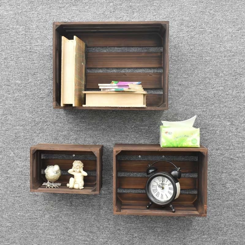 Luckywind Custom Capacity Cheap Display Boxes Rustic Wood Crate Wholesale Large Small Decorative Vintage Wood Crates for Storage