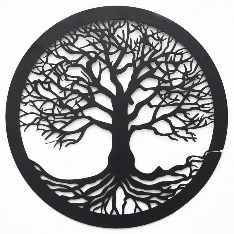 Tree of Life Metal Wall Art Wall Hanging Family Tree Wall Decor Hanging Garden Sculptures for Bedroom Living Room Deco