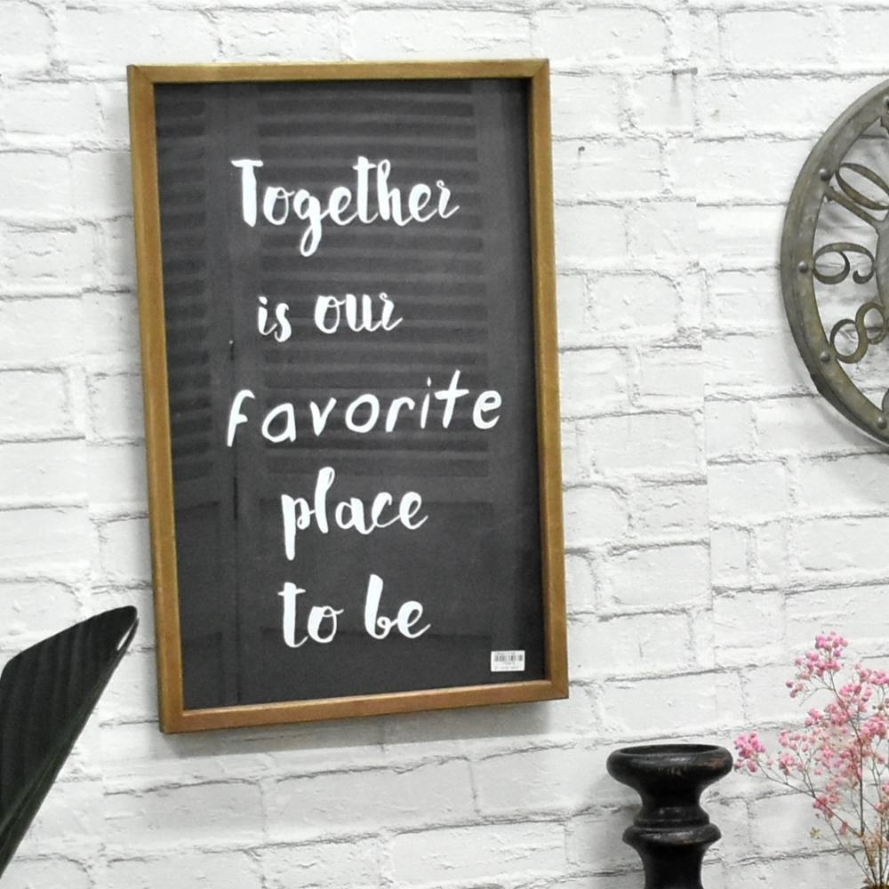 Wood Decorative Hanging Wall Art With Wordings, Luckywind Arts & Crafts Corridor Decoration Picture Frame With Glass\