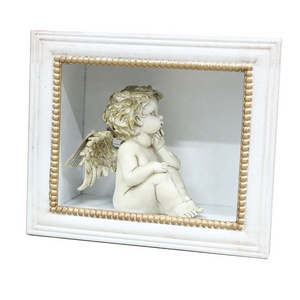 Luckywind Wholesale Home Decor Vintage White Wall Art Shadow Box Frame