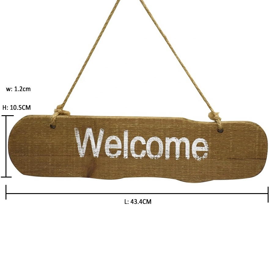 Chinese Wholesale Firmar Rustic Design Welcome Signs Door Decor,  Wood Wall Art Sign Plaque Door Signs