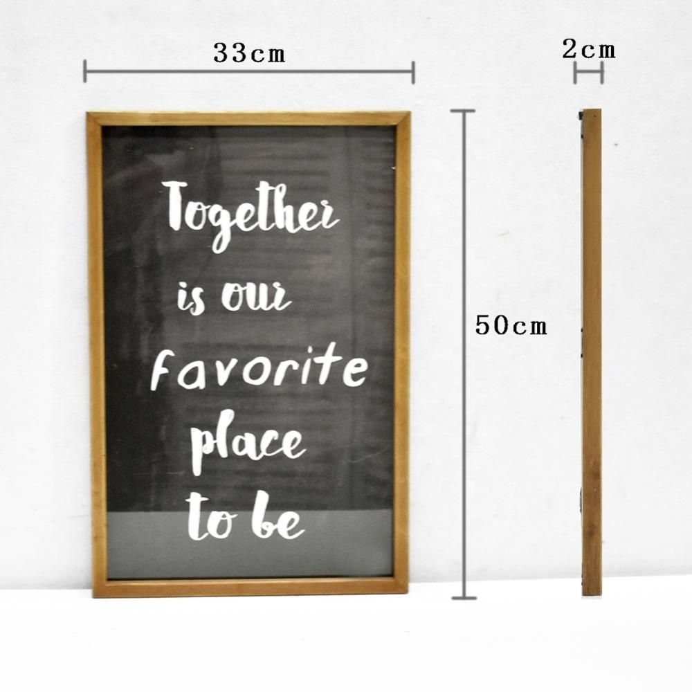 Wood Decorative Hanging Wall Art With Wordings, Luckywind Arts & Crafts Corridor Decoration Picture Frame With Glass\