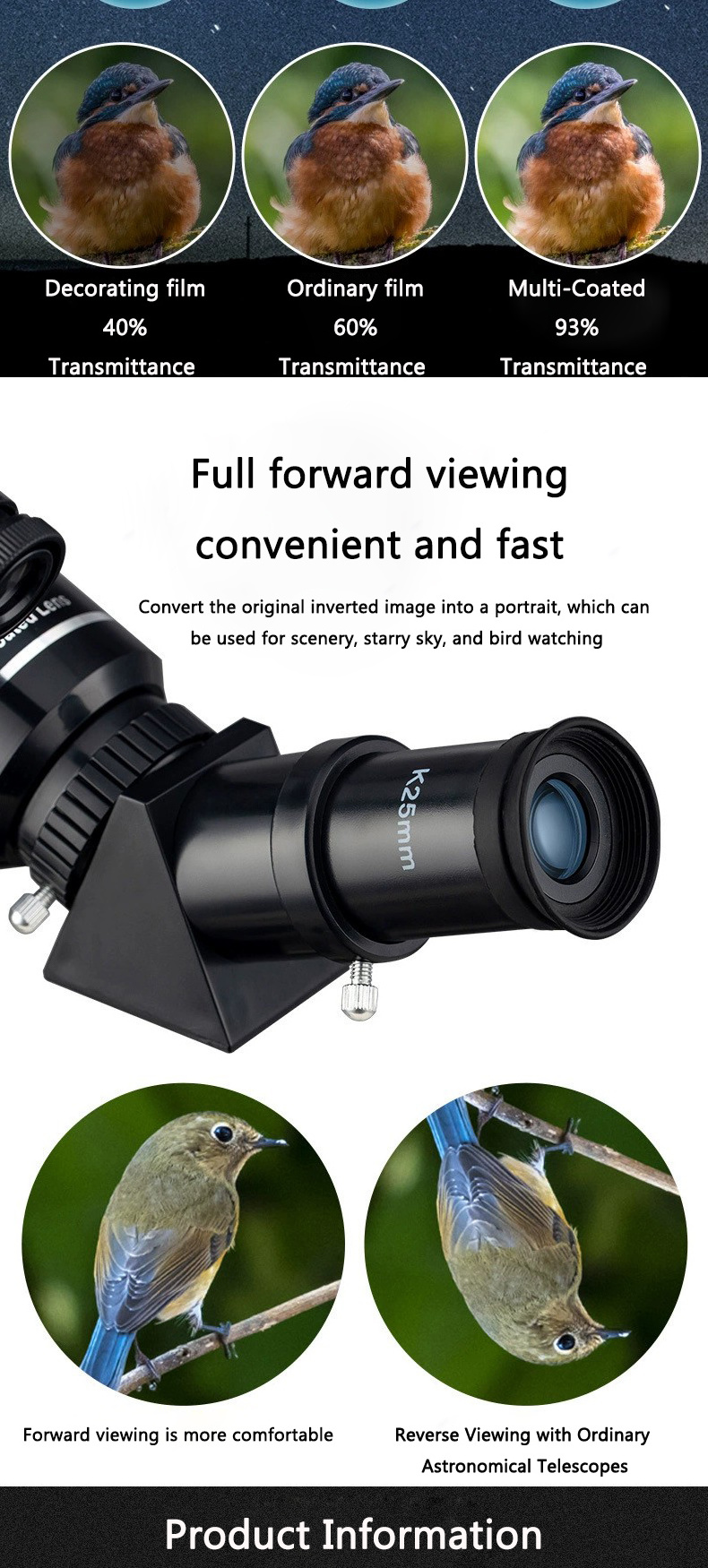 Lucehulk Astronomical Telescope Monocular Zoom HD Outdoor Monocular With Tripod For Children Observation Scope Gift