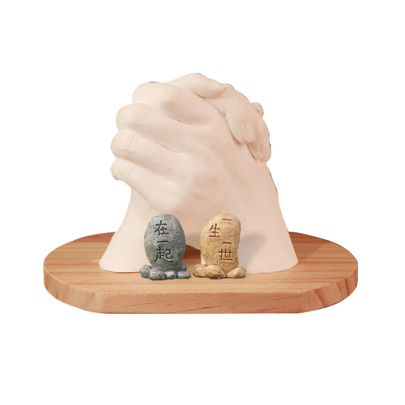 3d three-dimensional hand model couple hand model Diy plaster model