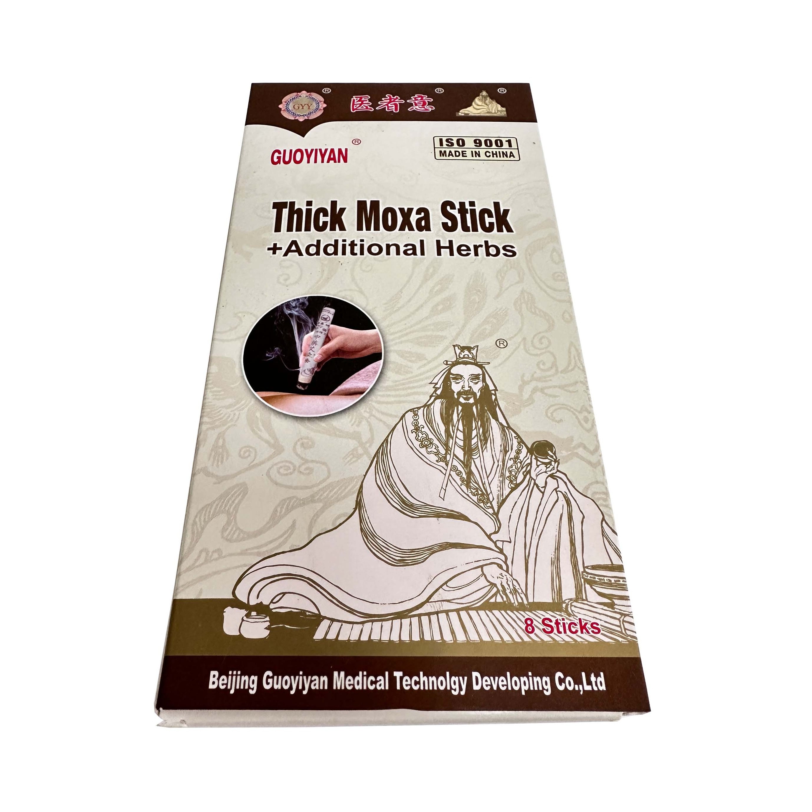 GUOYIYAN Chinese  Herbal Medicine Traditional  Moxibustion Stick  3:1 Moxa Rolls Thick  Moxa Stick Plus Additional Herbs