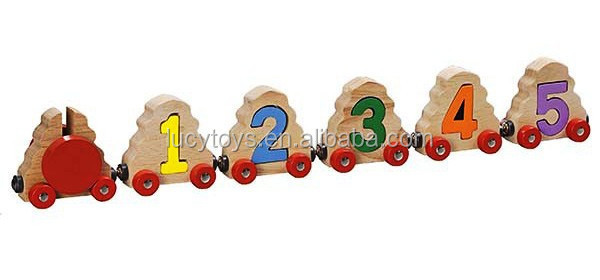 2023 Wholesale Educational Personalized Wooden Animal Car Block Train Toy Set for Kids Alphabet Letter Train