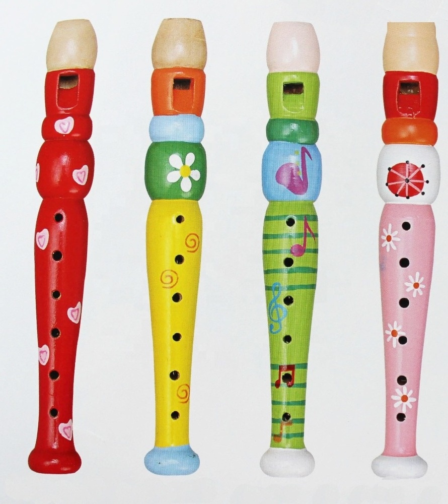 Early Educational baby Music wooden Toy Flute