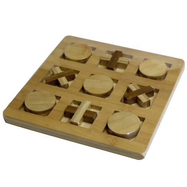 Tic Tac Toe Family Games Classic Board Games Wooden for Kids and Adults Tic Tac Toe