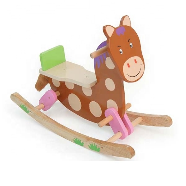 Wholesale Cheap Kids Wooden Rocking Horse Toy