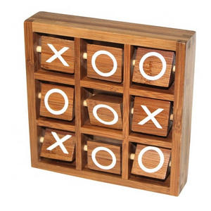 Tic Tac Toe Family Games Classic Board Games Wooden for Kids and Adults Tic Tac Toe