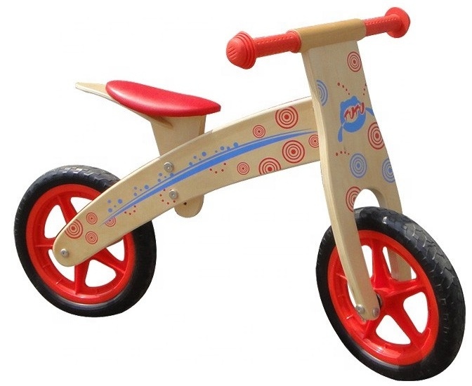 Preschool Wooden Walking Beginner Tricycle Wooden Kids Baby Balance Bike Riding Toys for Toddlers