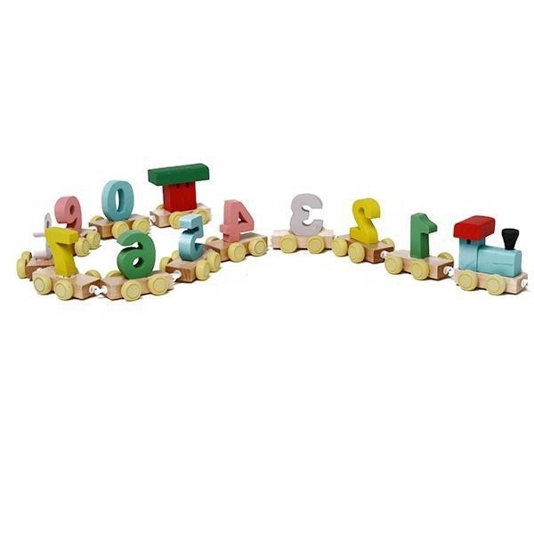 2023 Wholesale Educational Personalized Wooden Animal Car Block Train Toy Set for Kids Alphabet Letter Train