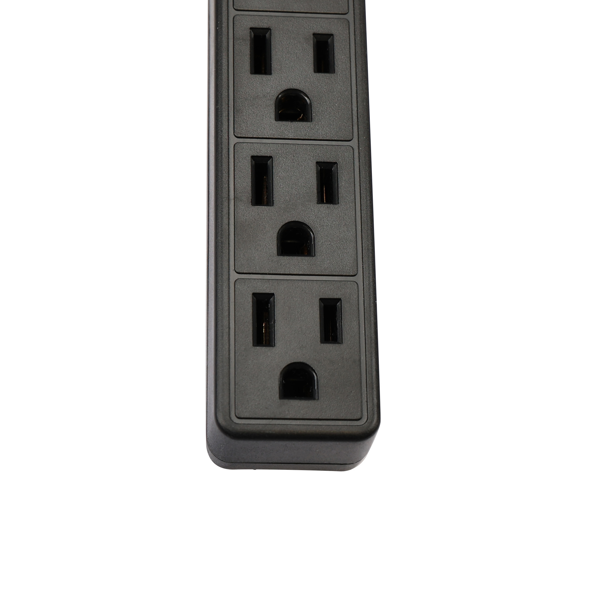 Ultra-Thin Electrical6 Outlet Cover Extension Cord US Flat Wall Plug Socket Child Protection Power Strip Black