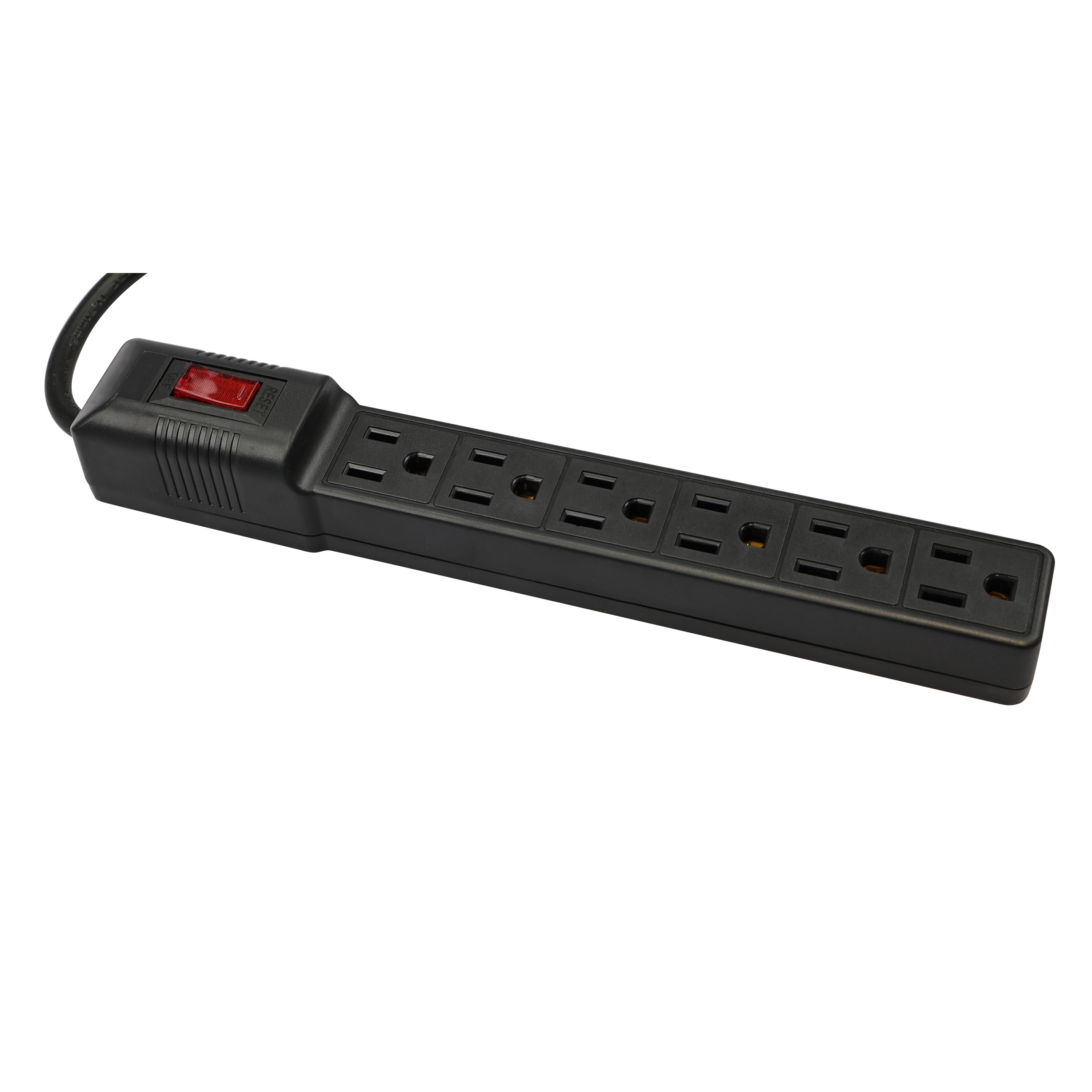 Ultra-Thin Electrical6 Outlet Cover Extension Cord US Flat Wall Plug Socket Child Protection Power Strip Black