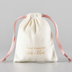 Luda Luxury Super Soft Velvet Pouch For Jewelry Customized Drawstring Velvet Dust Gift Cosmetic Packaging Bag