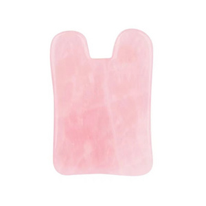 New Pink Rose Quartz Crystal Powder Gua Sha Board U Shape Guasha Plate Face Jade Gua Sha Massage Tool For Woman Beauty