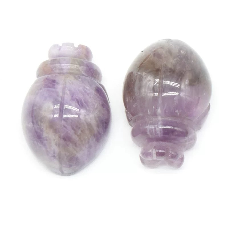 Healing natural jade crystal quartz semi-precious stone 1 inch small mini beetle animal ornaments crafts figurine carving