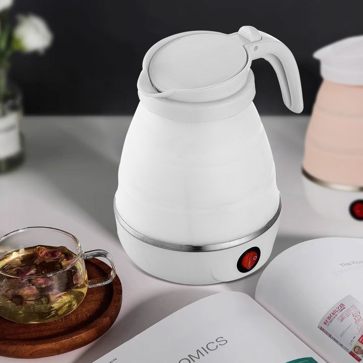 1.2L Travel Folding Food Grade Portable Silicone Electric Jug Kettles Household Mini Foldable Electric Tea Kettle