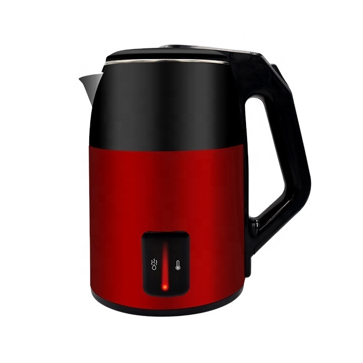 1.8L 220V 1500W OEM Customized Logo Automatic Electric Kettle Keep Warm Red Color Stainless Steel Kettle