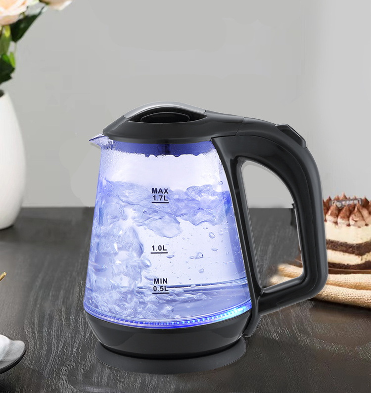 Washable Filter Glass Electric Kettle With Blu-ray Cheap Ceramic Hotel Home, Kitchen Appliances 1.8L Stainless Steel