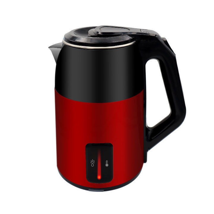 220V Double Wall Automatic Electric Kettle Keep Warm Red Color Stainless Steel Kettle