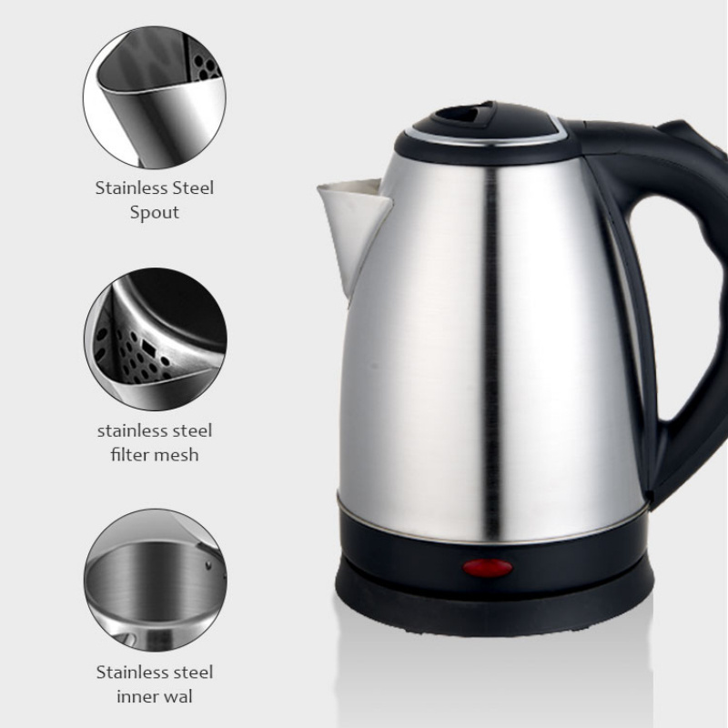 Good Price RTS Home Appliance SS201 Stainless Steel 110V Hotel Water Electric Kettle 1.8L For Selling