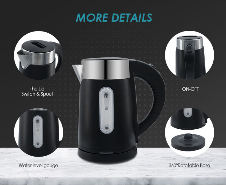 Milk Tea 2 Cup Modern 1 Liter Jacketed Korean Multi Purpose Soup Kittle Temperature Control Water Electric Kettle