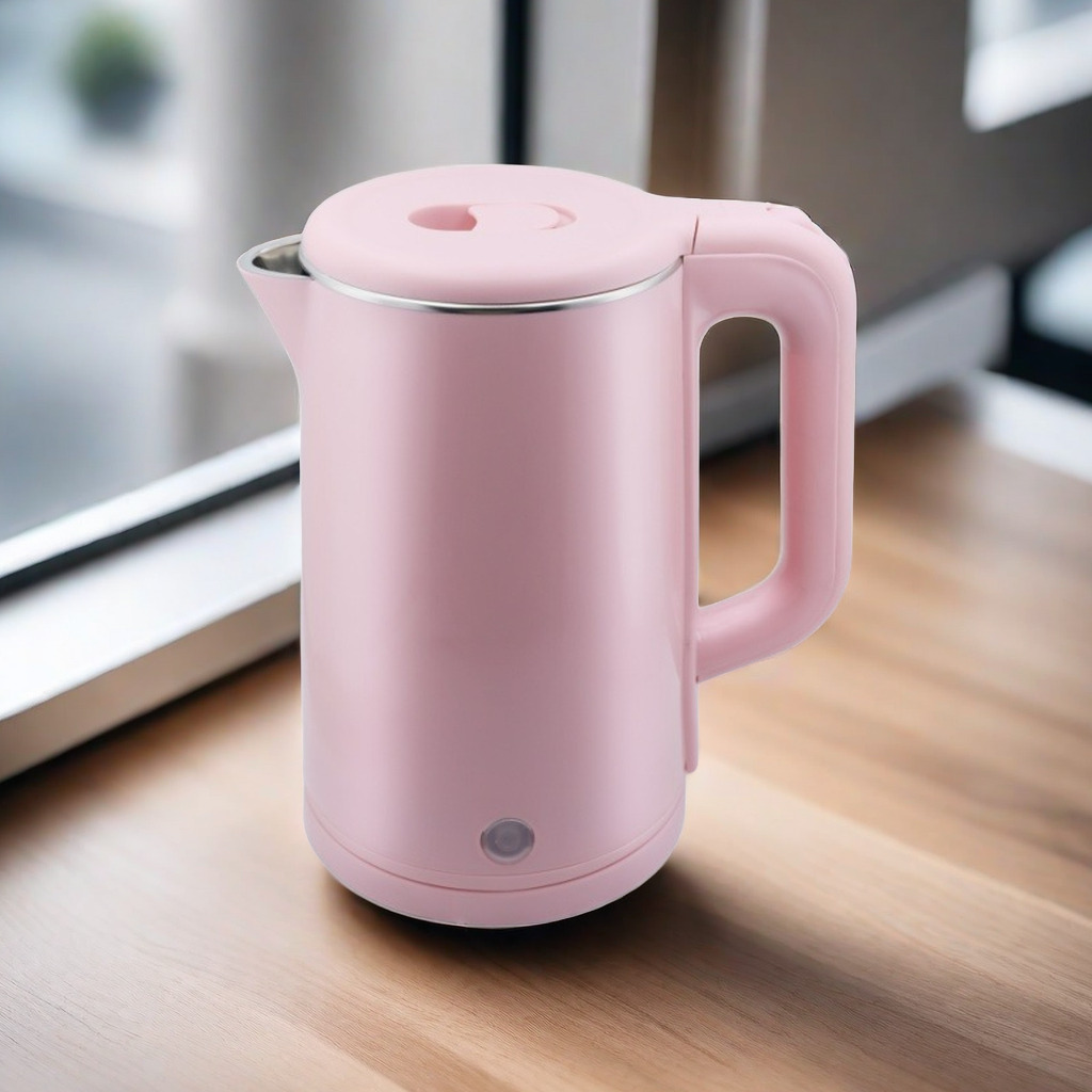 2024 New Arrival 1.8L 201/304 Food-Grade Electric Jug Kettles Pink Double Layer Electric Kettle For Boiling Water