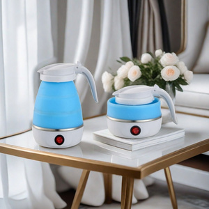 Small Design Mini Foldable Timer Silicon  Electric Kettle For Travel Travellers