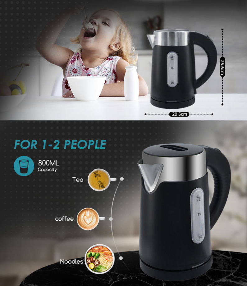 Milk Tea 2 Cup Modern 1 Liter Jacketed Korean Multi Purpose Soup Kittle Temperature Control Water Electric Kettle