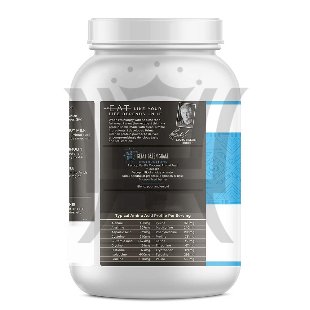 Private Label Vanilla Coconut Whey Protein Powder Updated Contains No Soy 10g of Protein