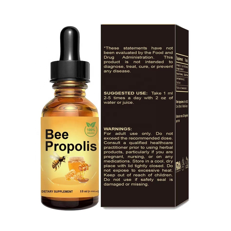 Wholesaler OEM Private Label health care Natural Extract Wild Hive Bee Extract Propolis Liquid Drops