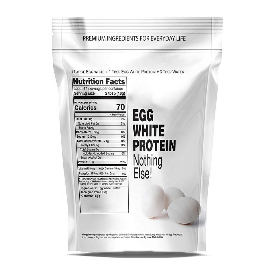 Wholesaler OEM private label Food Grade Egg White Powder Natural Egg White Egg Extract Protein Powder