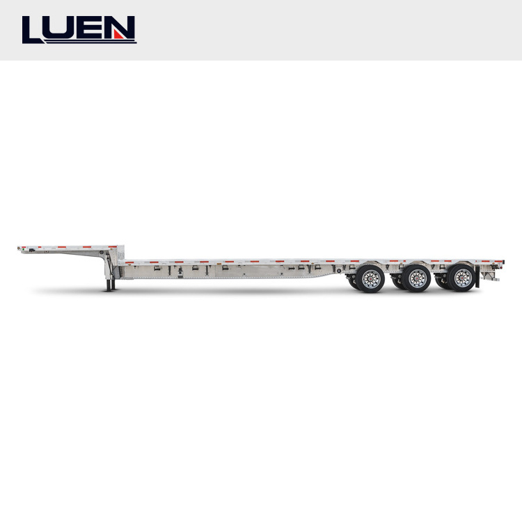 Reliable Performance Steel Semi Truck Trailer Tri-axles 40ft 40T Flatbed Semi Trailer for Container Transporting