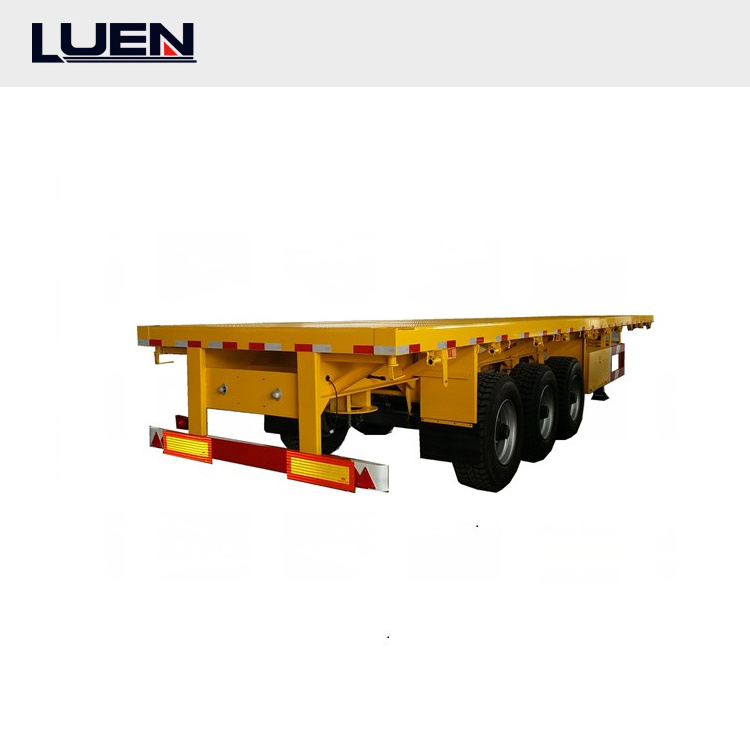 Customer Customization Multi-axles 60 Ton 40 feet 12pcs Flatbed Trailers Headboard Container Trucks Semi Trailer for Sale