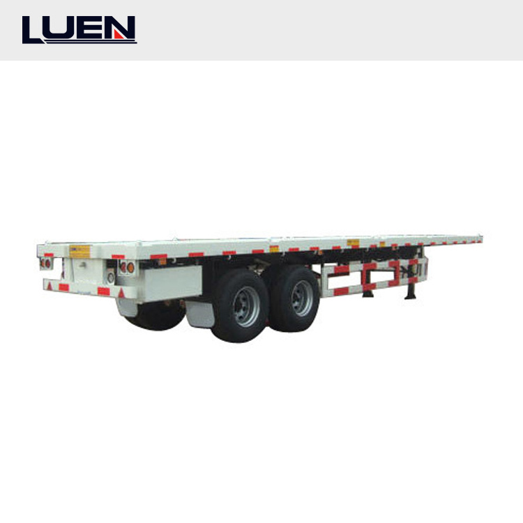 Truck Trailer Flatbed Trailer 3 Axles 60tons 13M Container Carrier Used Truck Flatbed Trailer