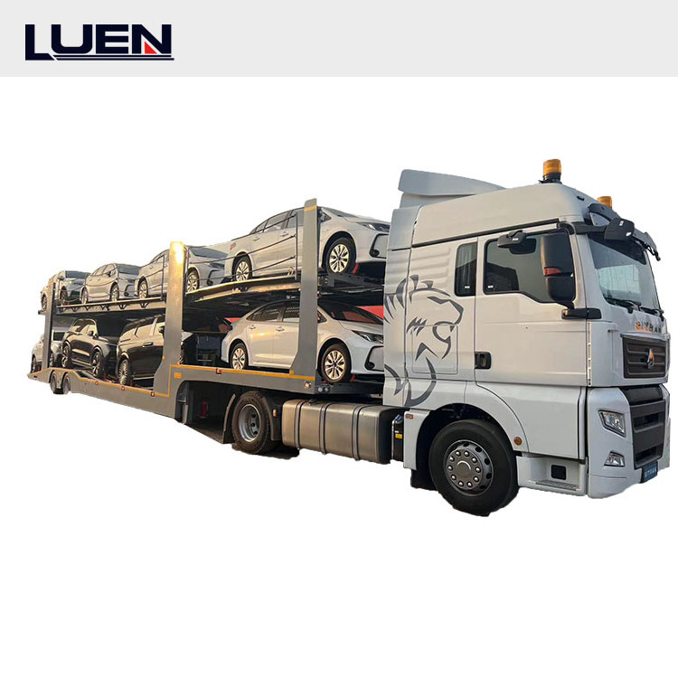 2 Axles 3 Axis Double Deck Transport 6 Auto Electric Car Carrier Trailer 8 Car Hauler Truck Utility Semi Trailer