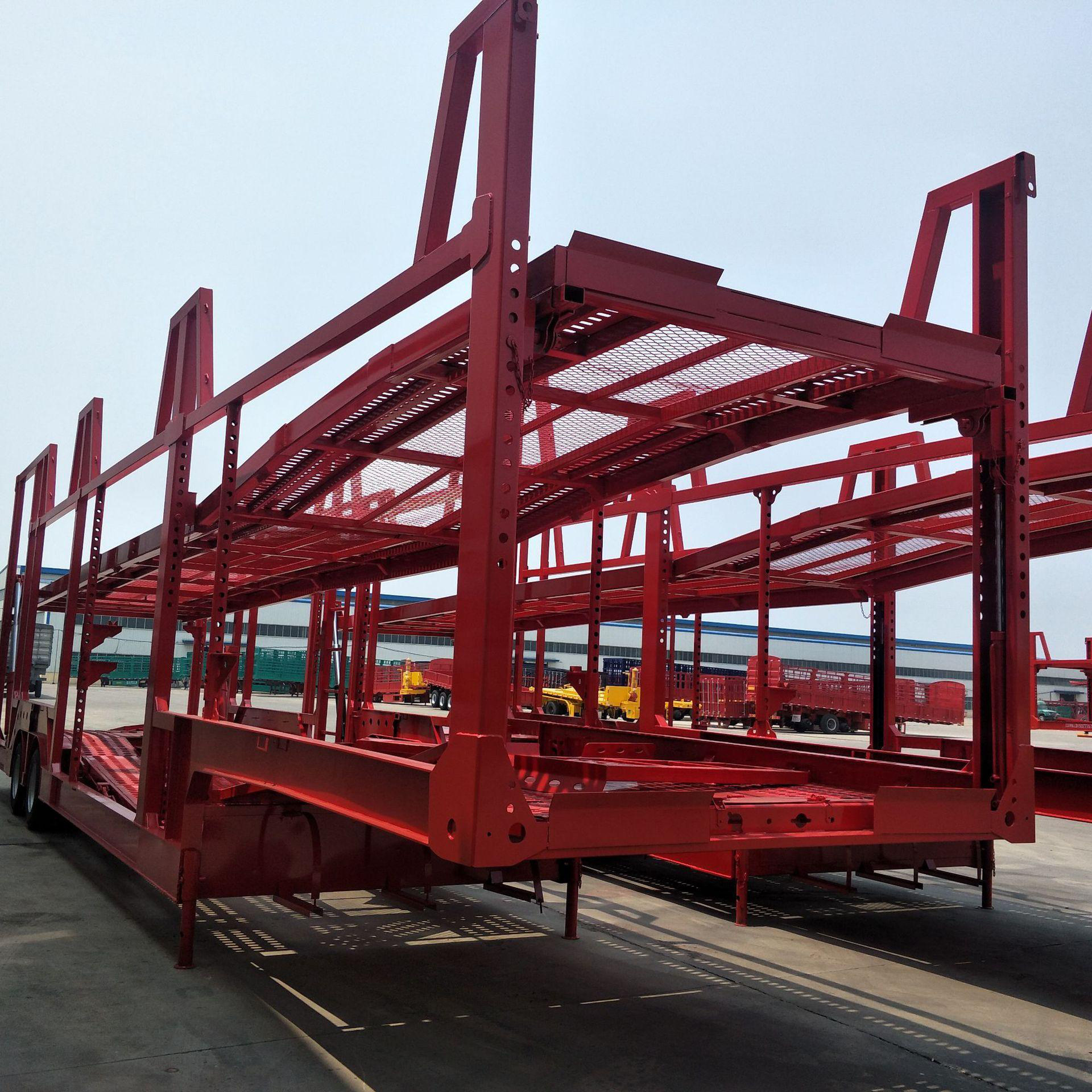 Double Floor Auto Hauler Semi Truck Trailer / Car Carrier For 6-20 Cars / Suvs Transportation