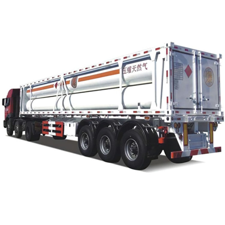 Compressed Natural Gas helium hydrogen h2 cng tube trailer Tri-Axle 12 Tubes CNG Semi Truck Tanker Trailer CNG Tube Skid